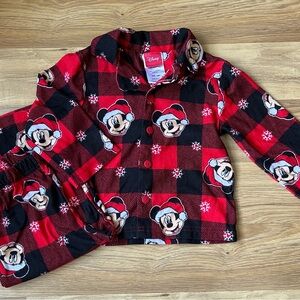Disney Mickey Mouse Plaid Pajama Set
